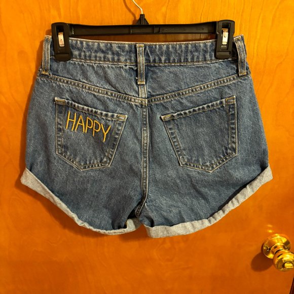 Wild Fable Highest Rise Mom Jean Shorts 'Happy' Womens 2/26R - Picture 10 of 16